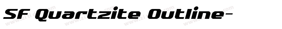 SF Quartzite Outline字体转换